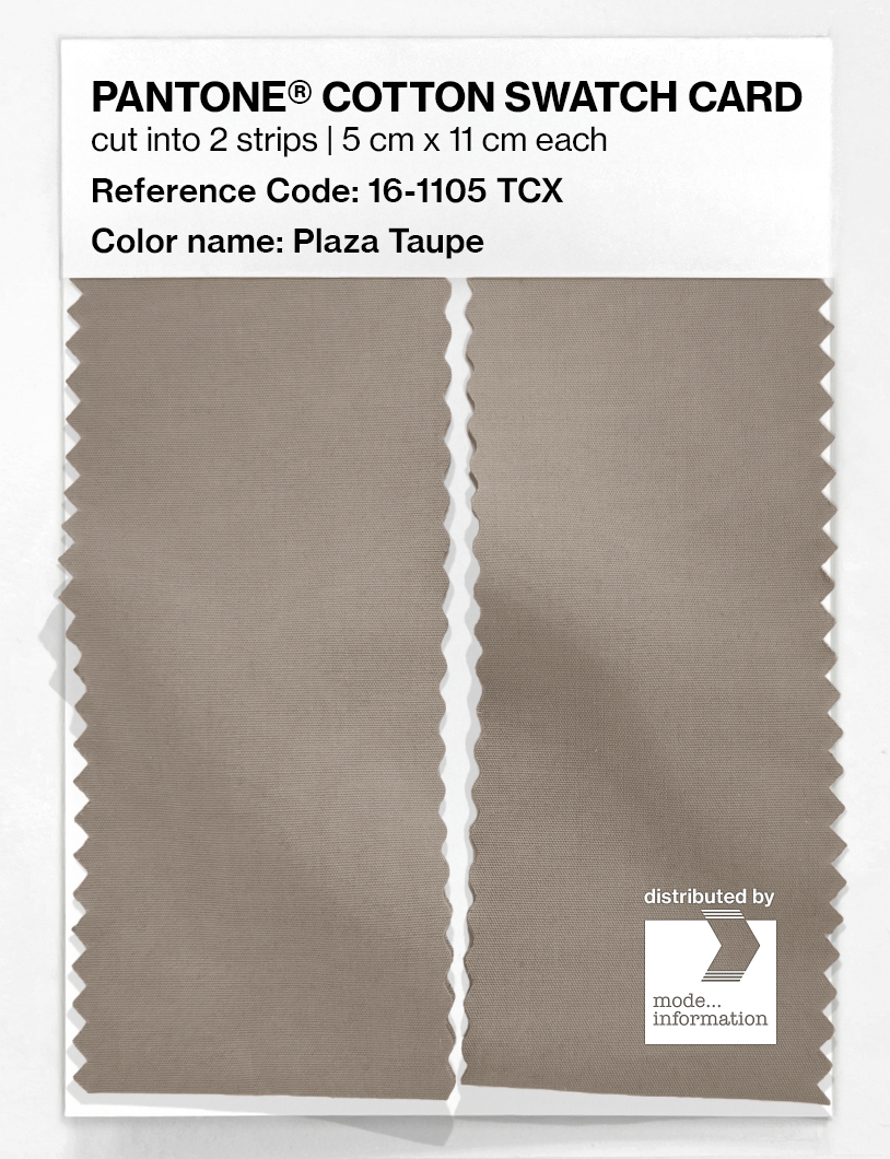 Product image 2 of the product “PANTONE® COTTON SWATCH CARD 16-1105 TCX Plaza Taupe ”