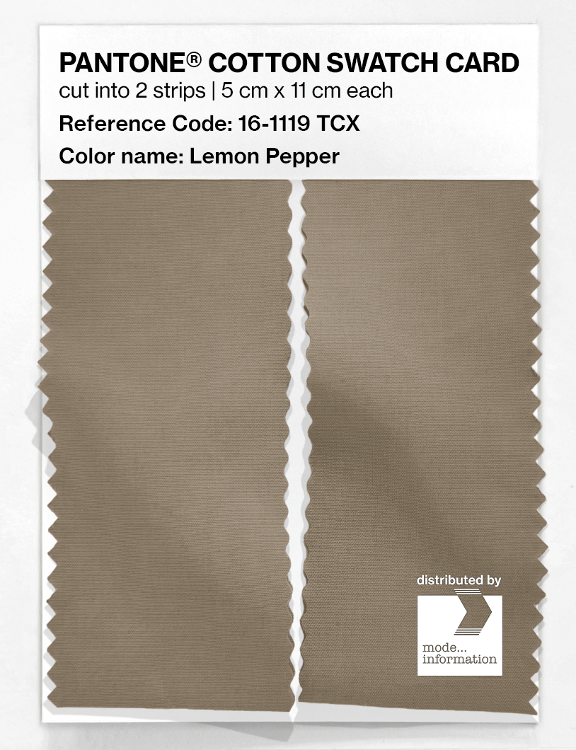 Product image 2 of the product “PANTONE® COTTON SWATCH CARD 16-1119 TCX Lemon Pepper ”