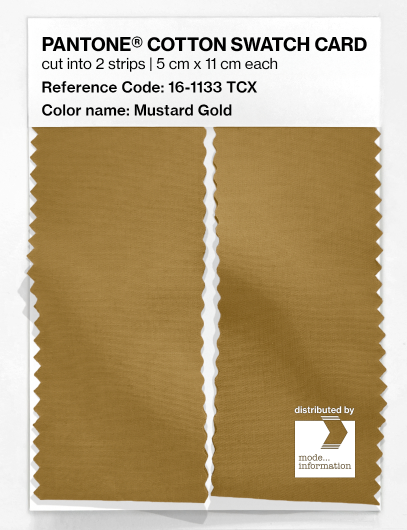 Product image 2 of the product “PANTONE® COTTON SWATCH CARD 16-1133 TCX Mustard Gold ”