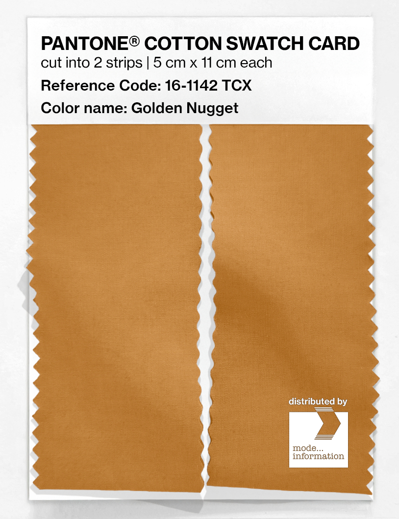 Product image 2 of the product “PANTONE® COTTON SWATCH CARD 16-1142 TCX Golden Nugget ”