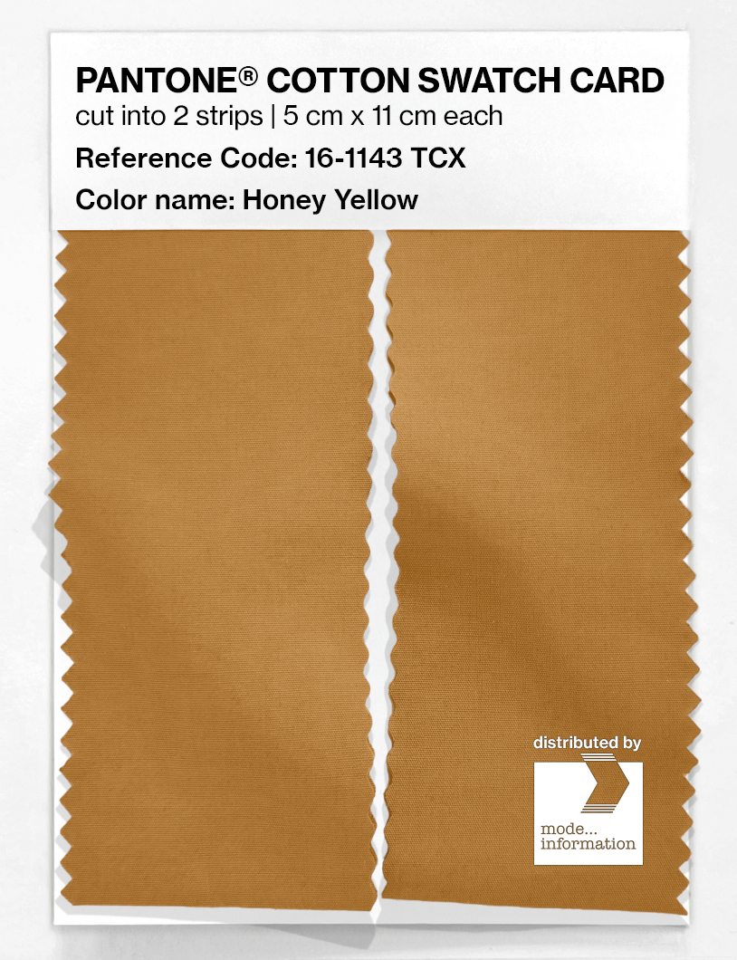 Product image 2 of the product “PANTONE® COTTON SWATCH CARD 16-1143 TCX Honey Yellow ”