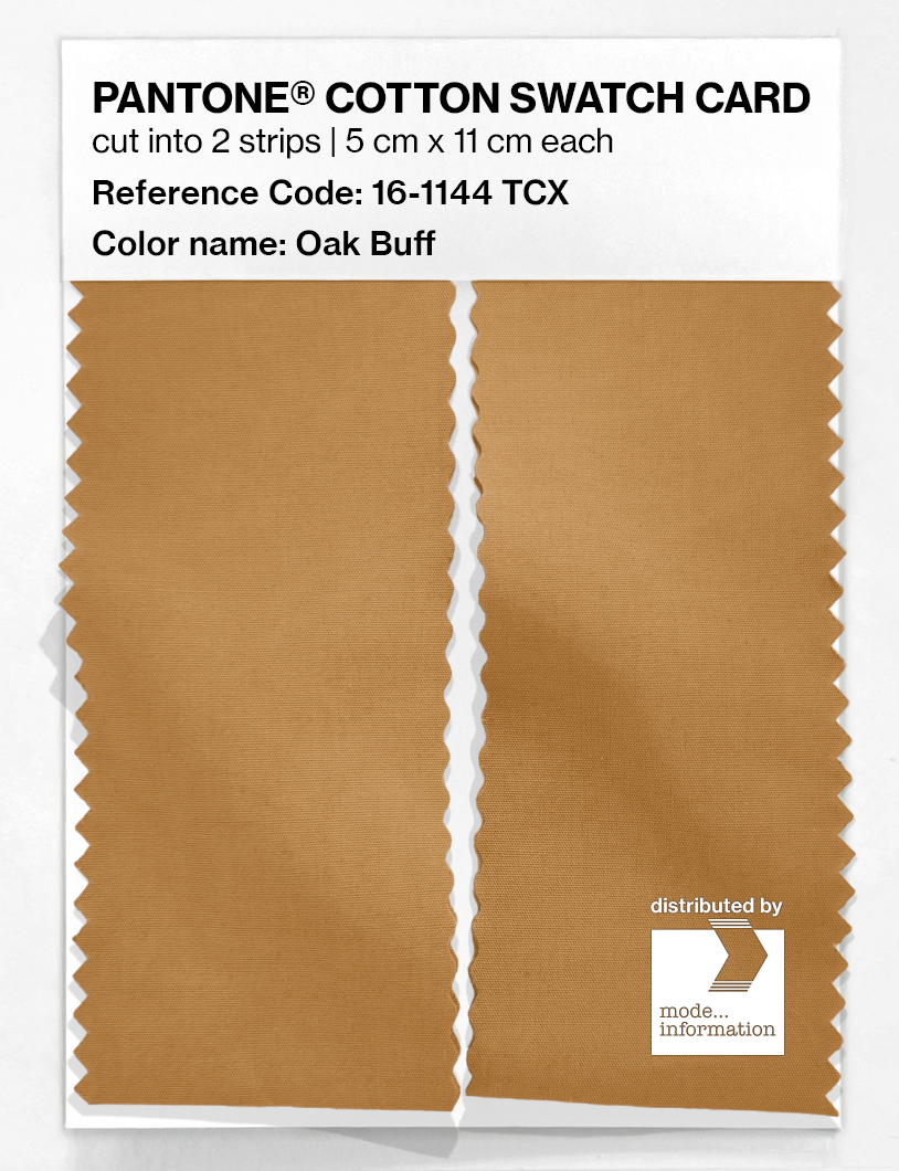 Product image 2 of the product “PANTONE® COTTON SWATCH CARD 16-1144 TCX Oak Buff ”