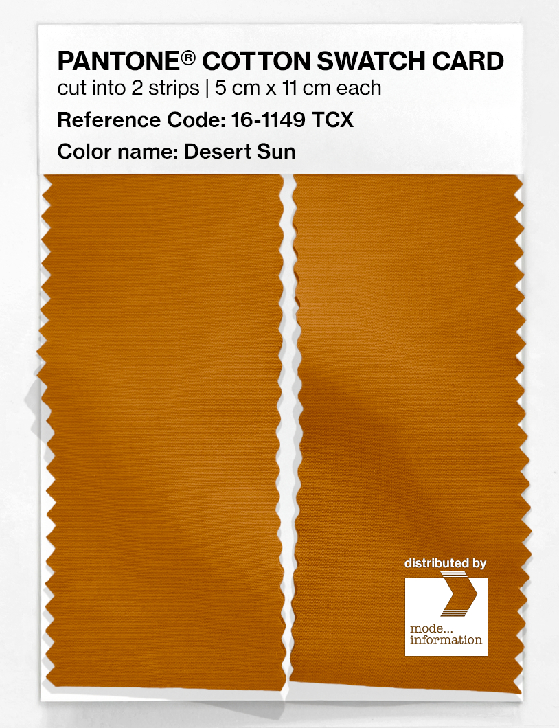 Product image 2 of the product “PANTONE® COTTON SWATCH CARD 16-1149 TCX Desert Sun ”