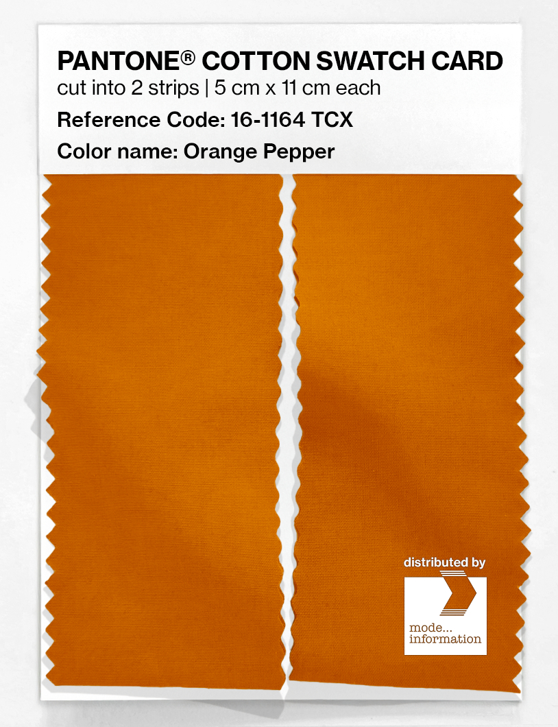 Artikelbild 2 des Artikels “PANTONE® COTTON SWATCH CARD 16-1164 TCX Orange Pepper “
