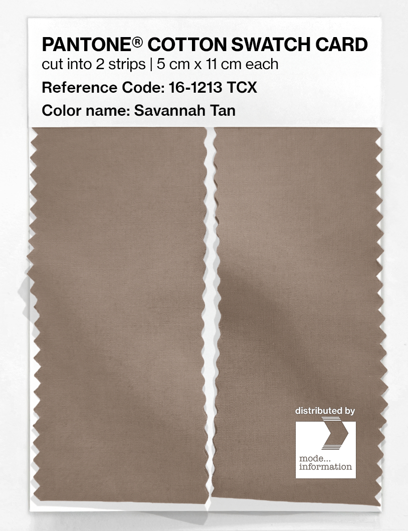 Product image 2 of the product “PANTONE® COTTON SWATCH CARD 16-1213 TCX Savannah Tan ”