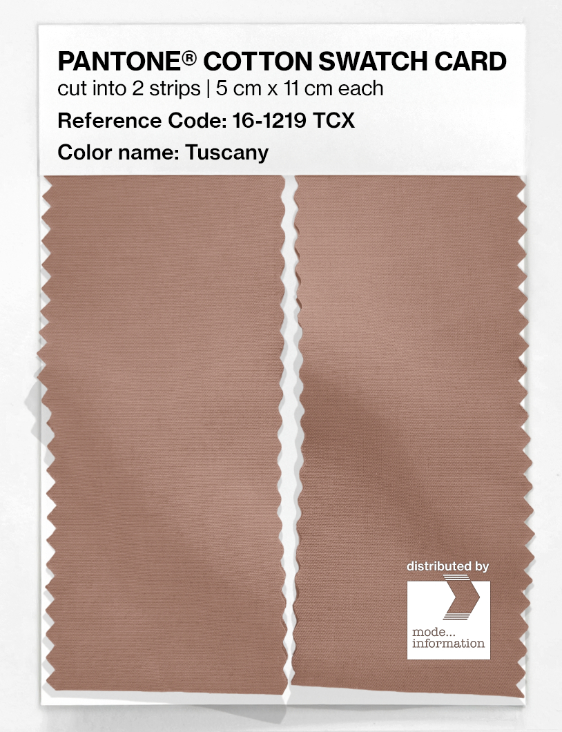 Product image 2 of the product “PANTONE® COTTON SWATCH CARD 16-1219 TCX Tuscany ”