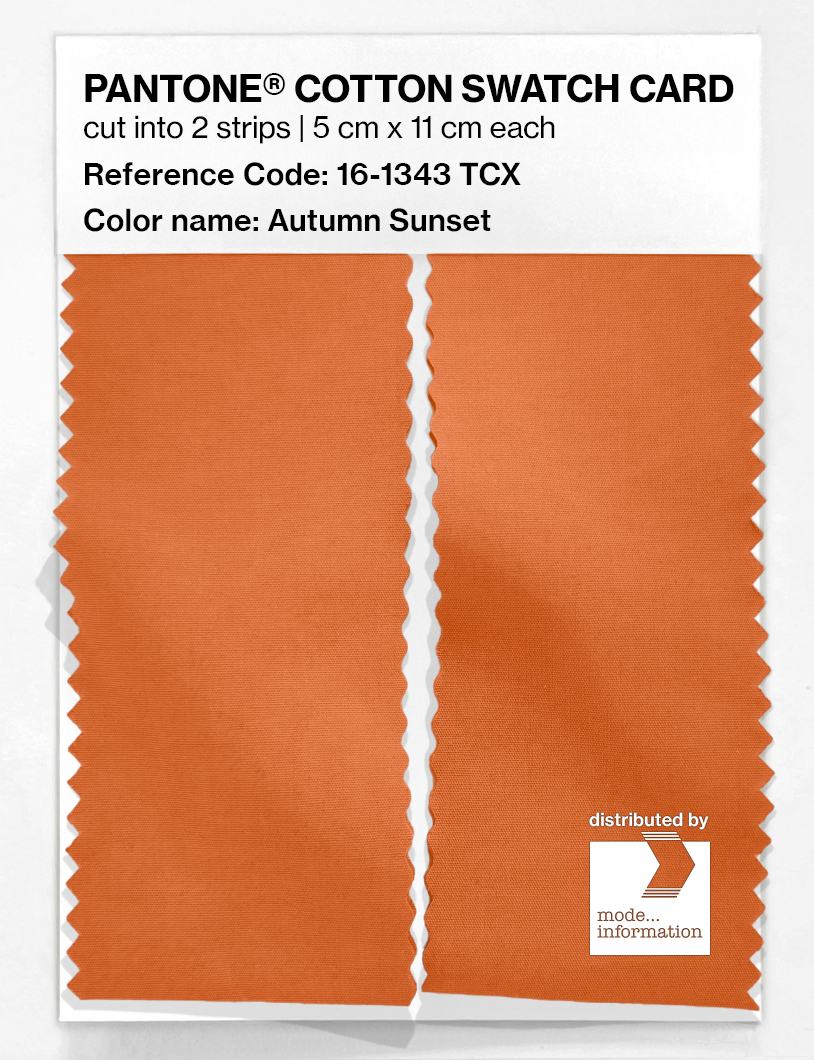Artikelbild 2 des Artikels “PANTONE® COTTON SWATCH CARD 16-1343 TCX Autumn Sunset “