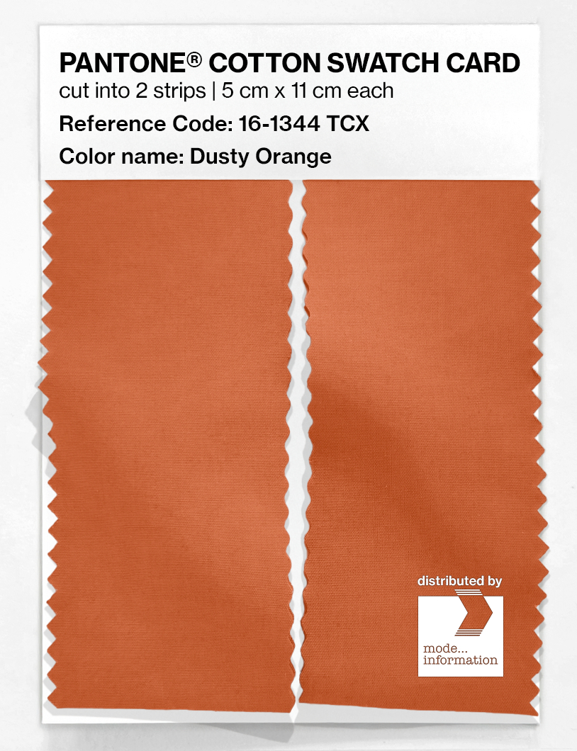 Product image 2 of the product “PANTONE® COTTON SWATCH CARD 16-1344 TCX Dusty Orange ”