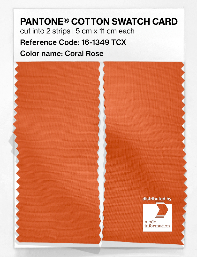 Product image 2 of the product “PANTONE® COTTON SWATCH CARD 16-1349 TCX Coral Rose ”