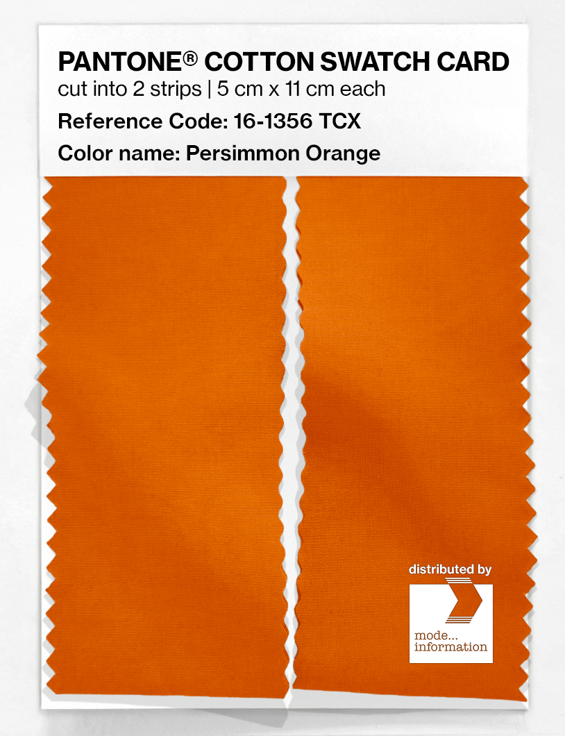 Product image 2 of the product “PANTONE® COTTON SWATCH CARD 16-1356 TCX Persimmon Orange ”