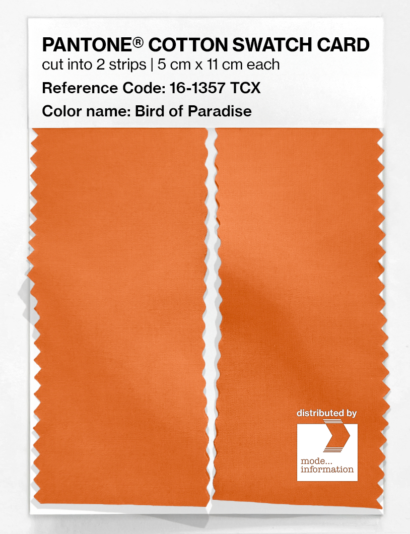 Artikelbild 2 des Artikels “PANTONE® COTTON SWATCH CARD 16-1357 TCX Bird of Paradise “