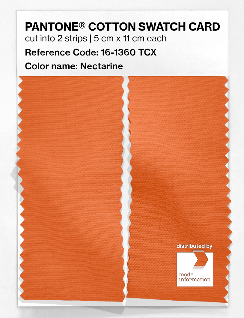Artikelbild 2 des Artikels “PANTONE® COTTON SWATCH CARD 16-1360 TCX Nectarine “