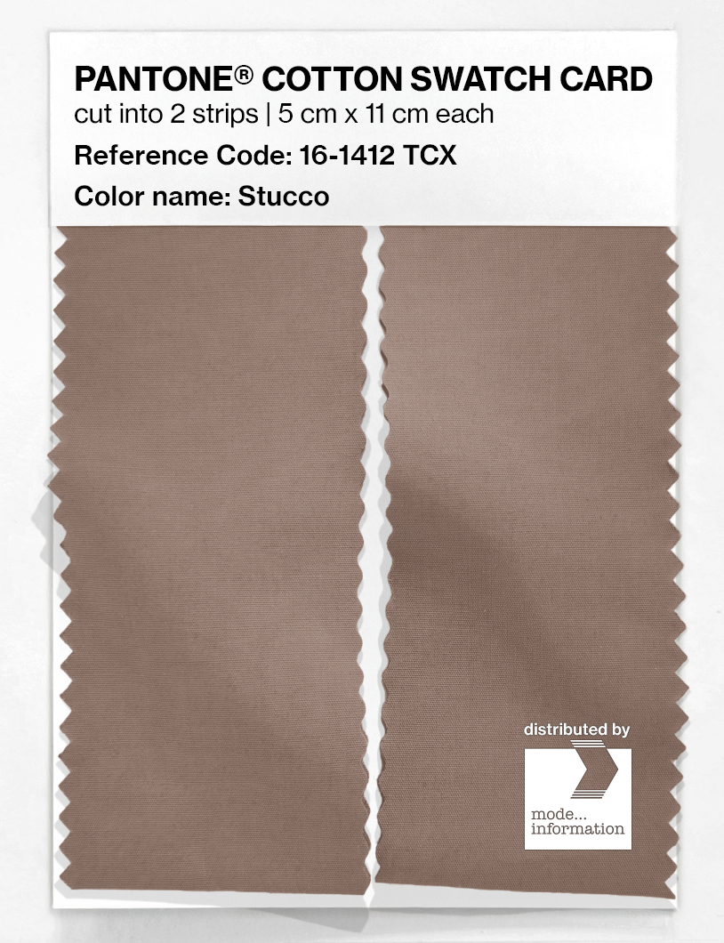 Product image 2 of the product “PANTONE® COTTON SWATCH CARD 16-1412 TCX Stucco ”