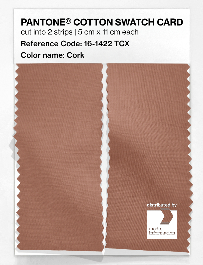 Product image 2 of the product “PANTONE® COTTON SWATCH CARD 16-1422 TCX Cork ”