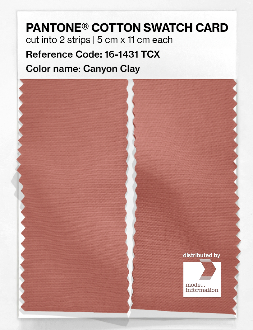 Artikelbild 2 des Artikels “PANTONE® COTTON SWATCH CARD 16-1431 TCX Canyon Clay “