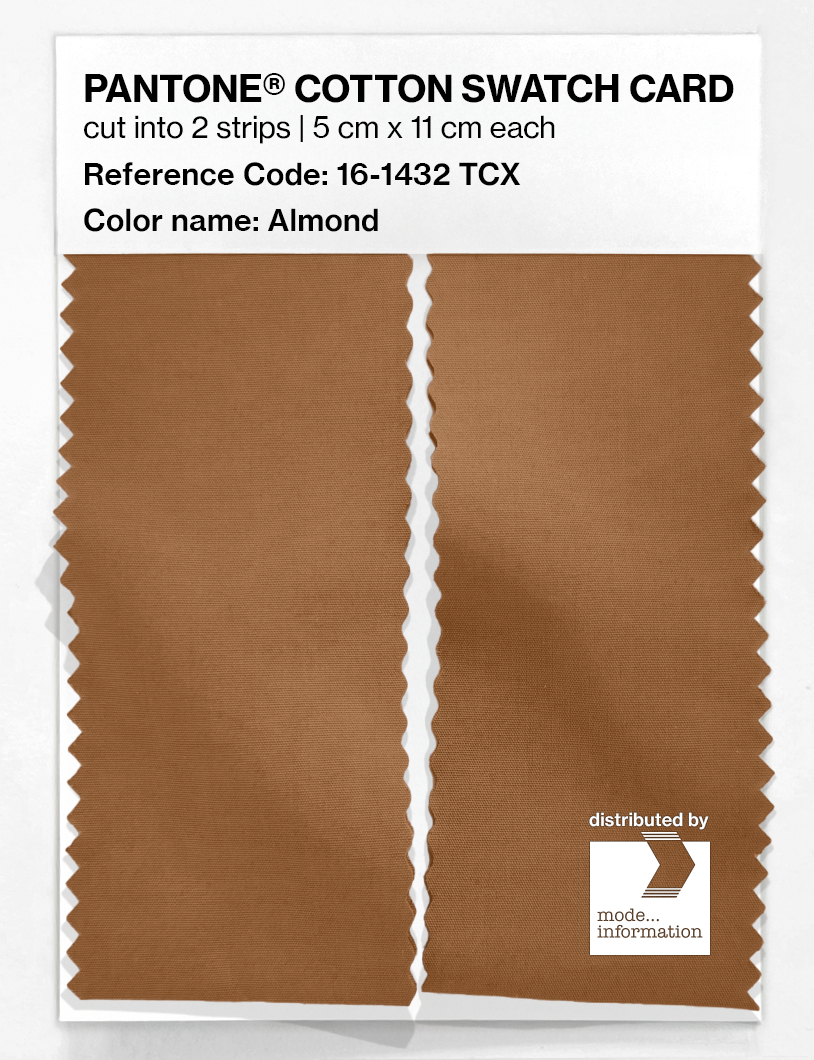 Product image 2 of the product “PANTONE® COTTON SWATCH CARD 16-1432 TCX Almond ”