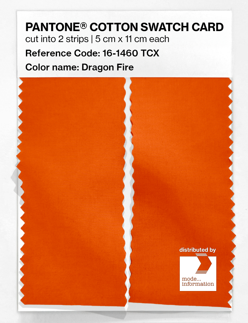 Artikelbild 2 des Artikels “PANTONE® COTTON SWATCH CARD 16-1460 TCX Dragon Fire “