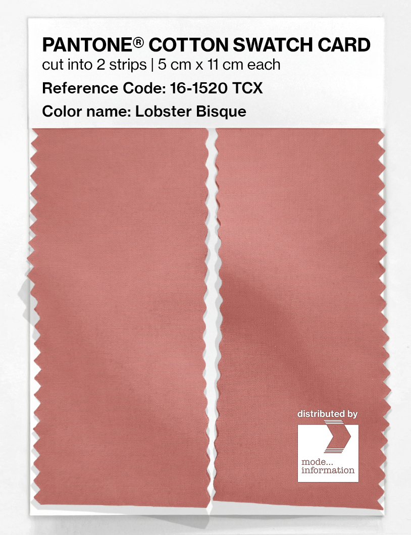 Product image 2 of the product “PANTONE® COTTON SWATCH CARD 16-1520 TCX Lobster Bisque ”