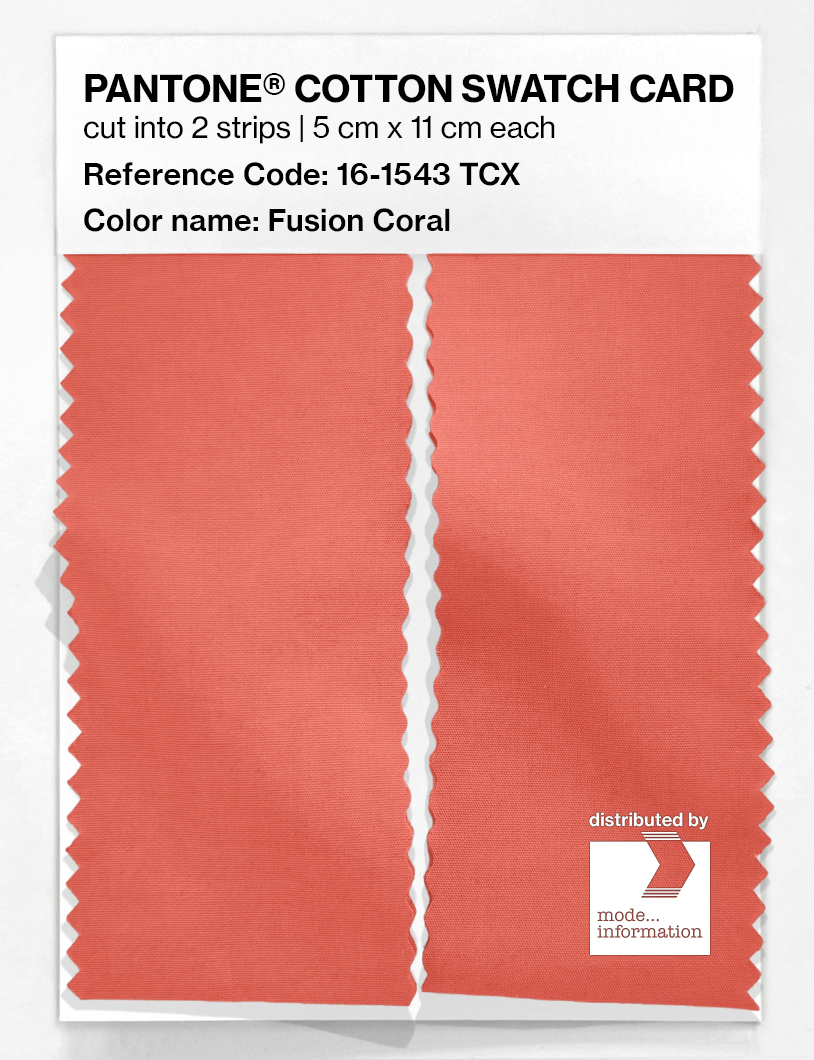 Artikelbild 2 des Artikels “PANTONE® COTTON SWATCH CARD 16-1543 TCX Fusion Coral “