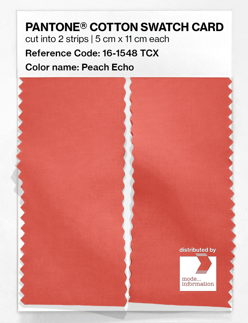 Product image 2 of the product “PANTONE® COTTON SWATCH CARD 16-1548 TCX Peach Echo ”