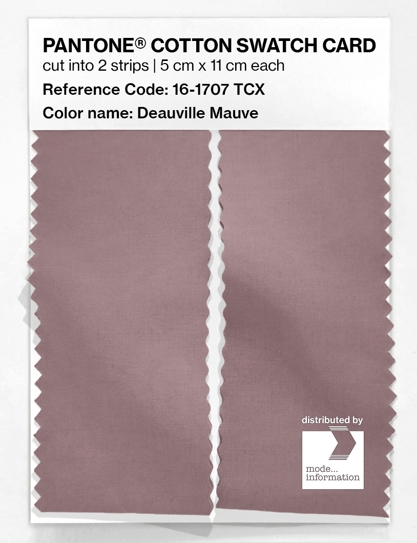 Product image 2 of the product “PANTONE® COTTON SWATCH CARD 16-1707 TCX Deauville Mauve ”