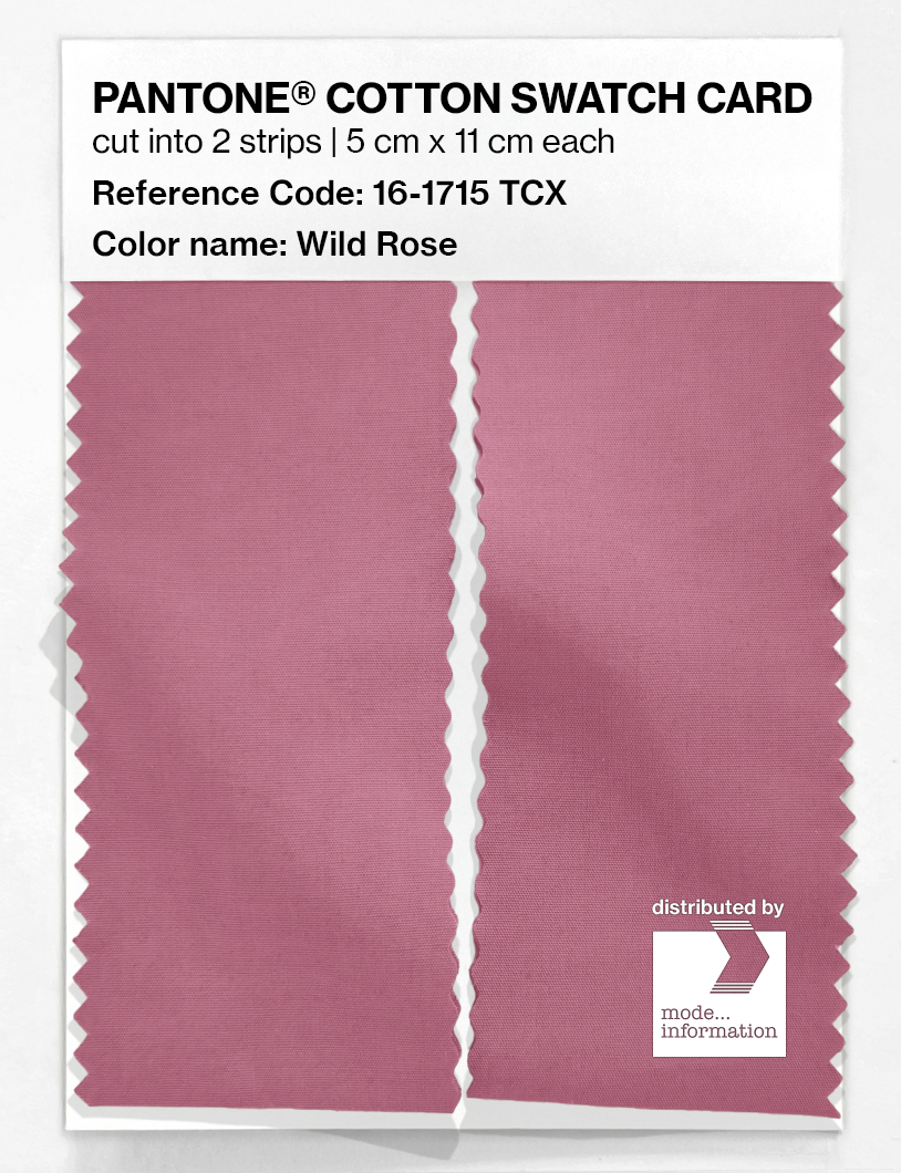 Product image 2 of the product “PANTONE® COTTON SWATCH CARD 16-1715 TCX Wild Rose ”