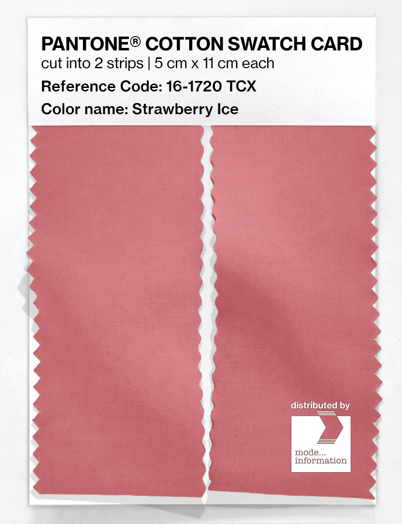 Product image 2 of the product “PANTONE® COTTON SWATCH CARD 16-1720 TCX Strawberry Ice ”