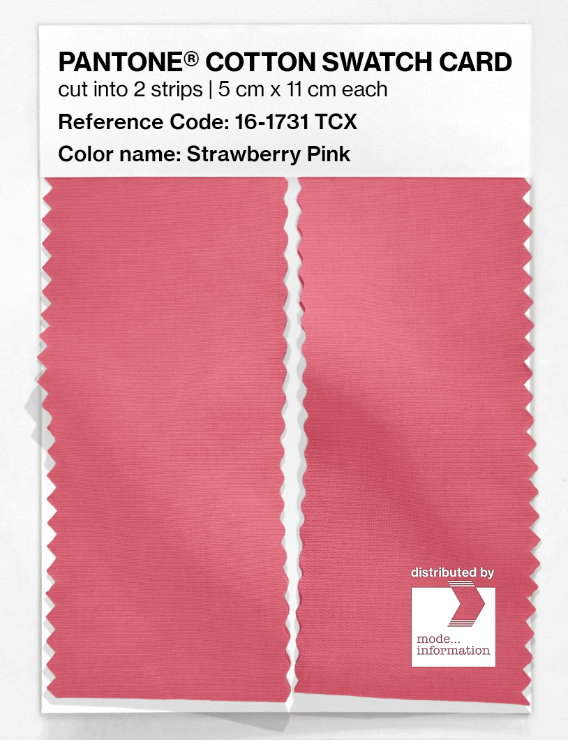 Product image 2 of the product “PANTONE® COTTON SWATCH CARD 16-1731 TCX Strawberry Pink ”