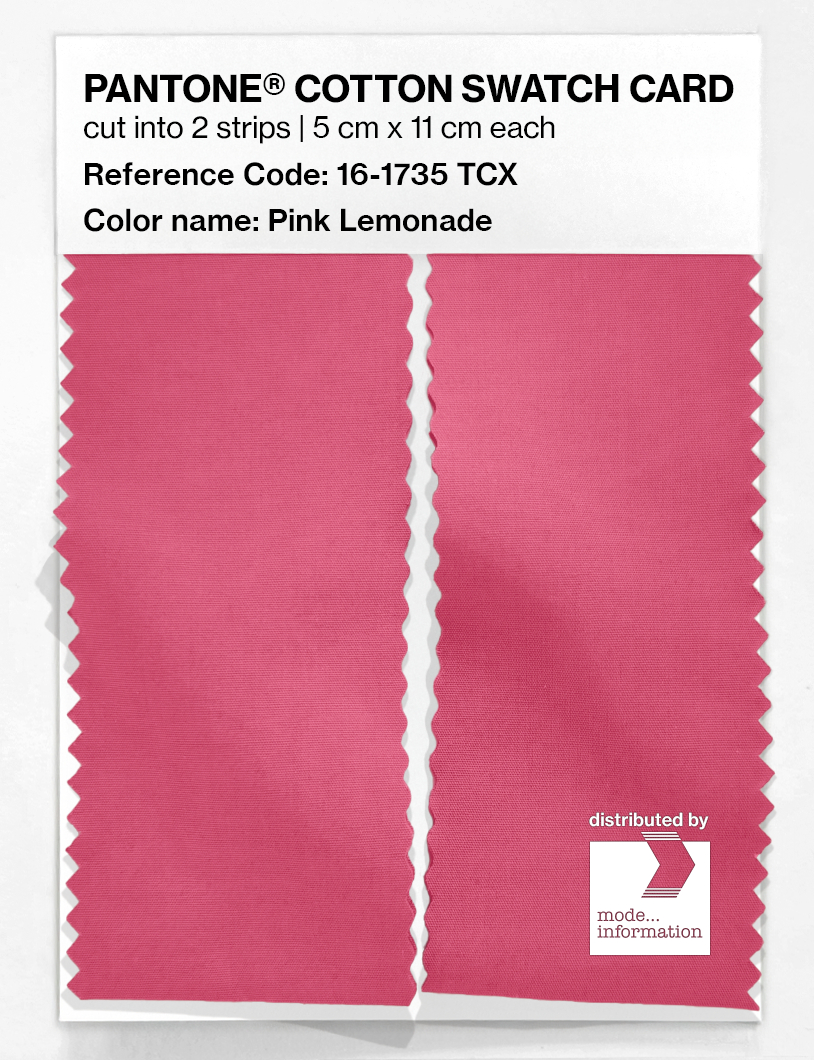 Product image 2 of the product “PANTONE® COTTON SWATCH CARD 16-1735 TCX Pink Lemonade ”