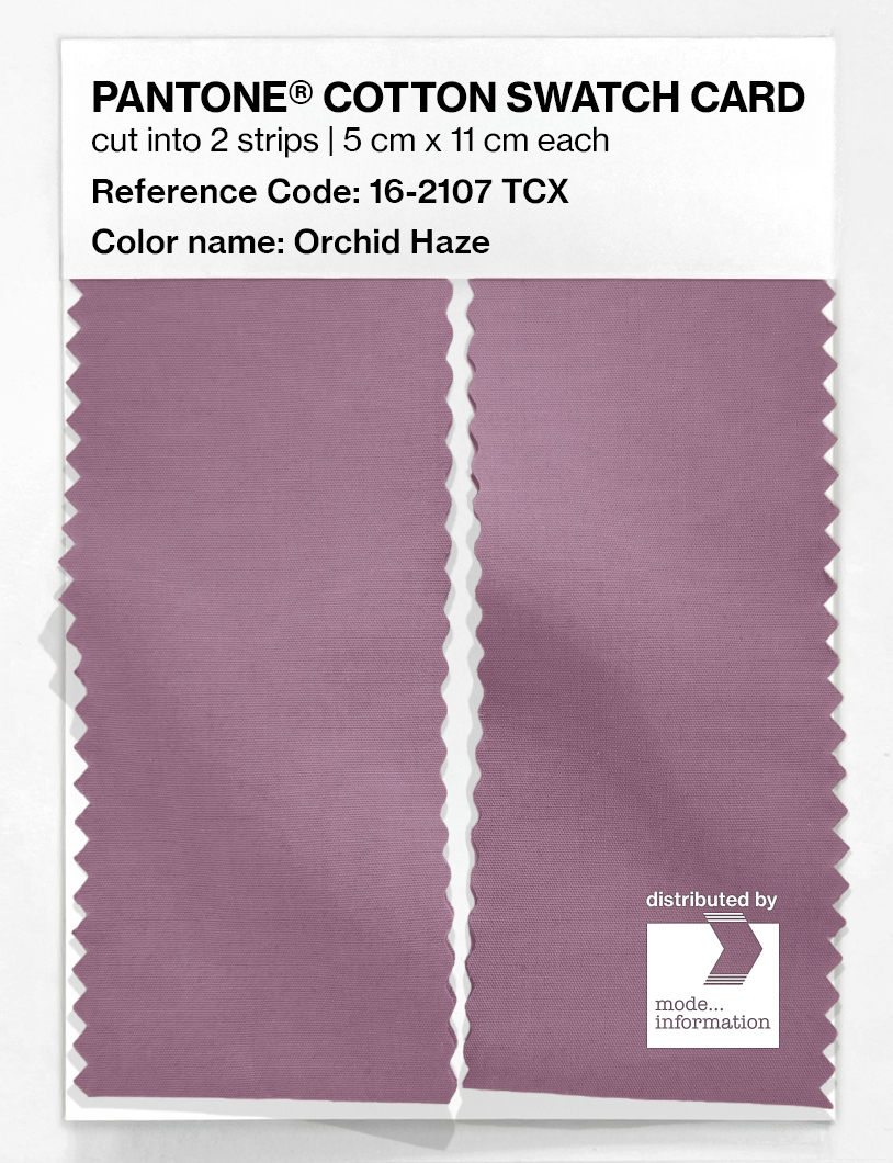 Product image 2 of the product “PANTONE® COTTON SWATCH CARD 16-2107 TCX Orchid Haze ”