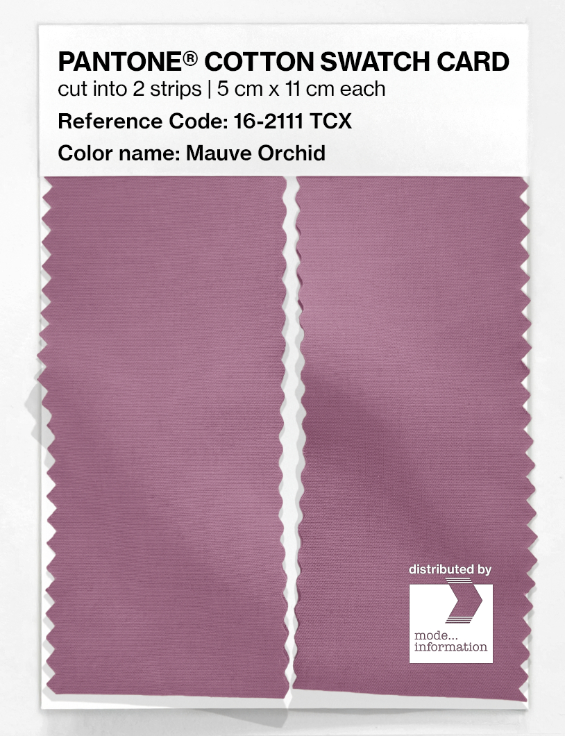 Product image 2 of the product “PANTONE® COTTON SWATCH CARD 16-2111 TCX Mauve Orchid ”