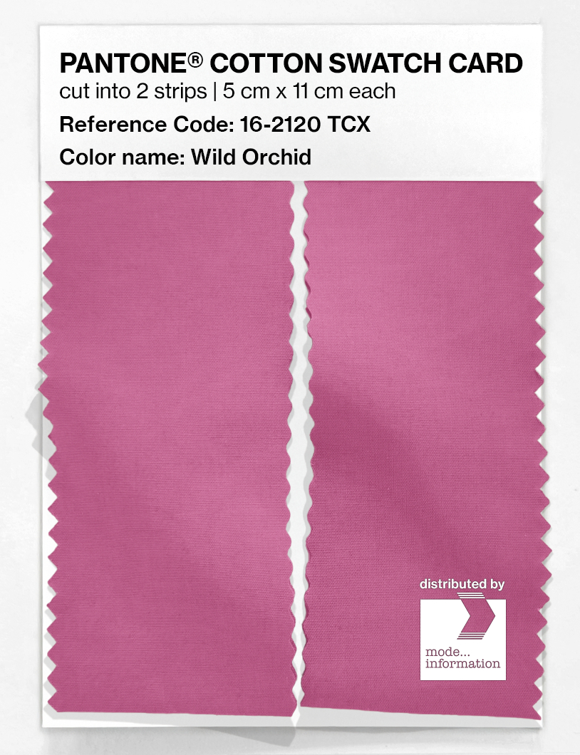Product image 2 of the product “PANTONE® COTTON SWATCH CARD 16-2120 TCX Wild Orchid ”
