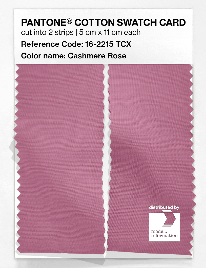 Product image 2 of the product “PANTONE® COTTON SWATCH CARD 16-2215 TCX Cashmere Rose ”