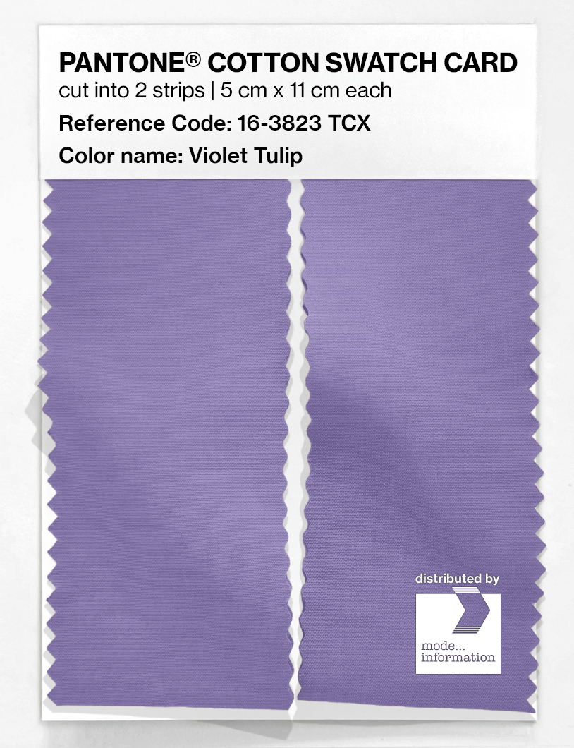 Product image 2 of the product “PANTONE® COTTON SWATCH CARD 16-3823 TCX Violet Tulip ”