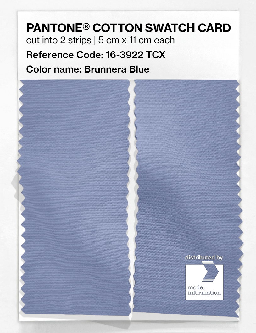 Product image 2 of the product “PANTONE® COTTON SWATCH CARD 16-3922 TCX Brunnera Blue ”