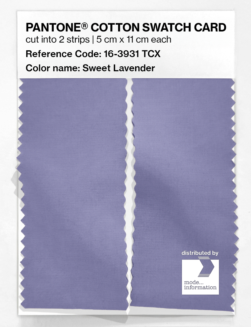 Product image 2 of the product “PANTONE® COTTON SWATCH CARD 16-3931 TCX Sweet Lavender ”