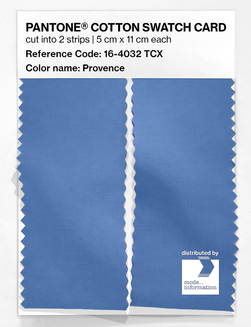 Product image 2 of the product “PANTONE® COTTON SWATCH CARD 16-4032 TCX Provence ”