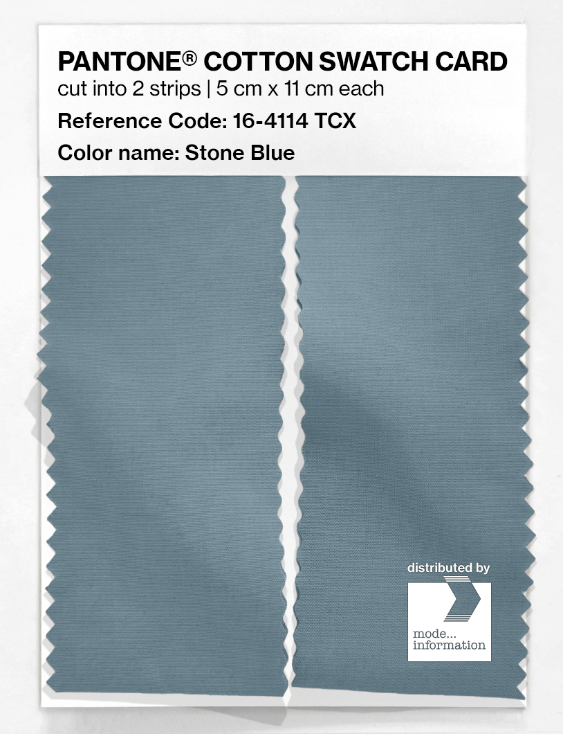 Product image 2 of the product “PANTONE® COTTON SWATCH CARD 16-4114 TCX Stone Blue ”