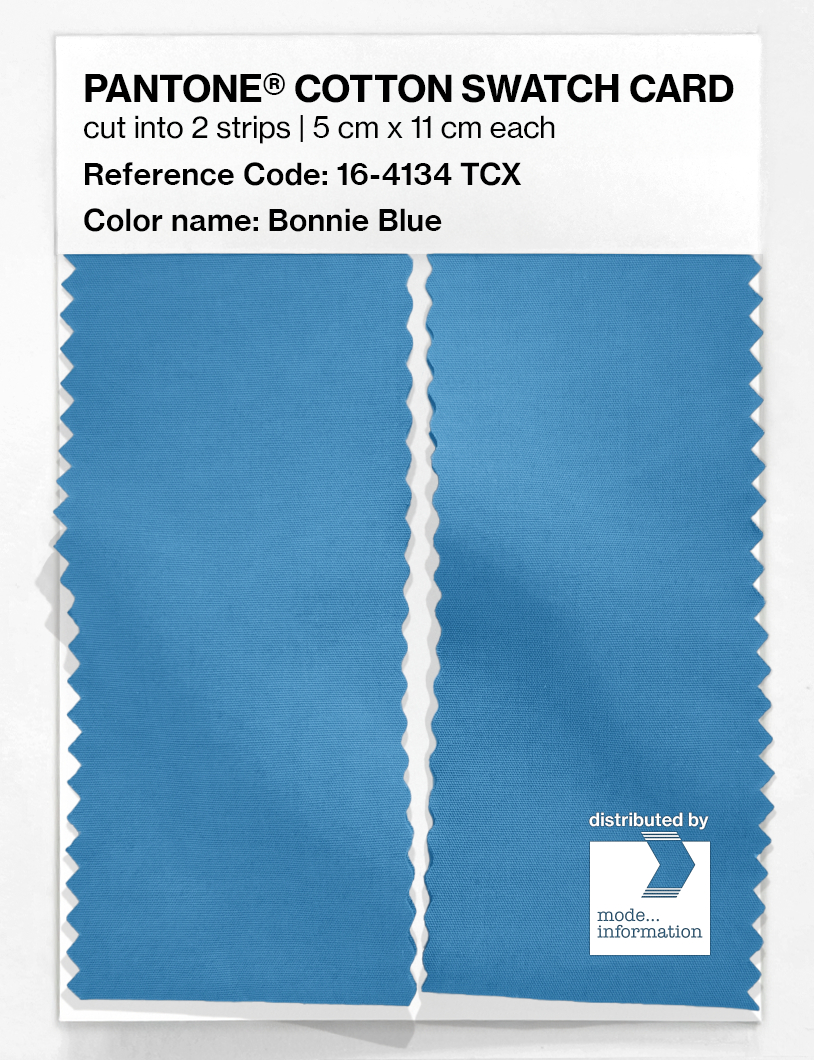 Product image 2 of the product “PANTONE® COTTON SWATCH CARD 16-4134 TCX Bonnie Blue ”