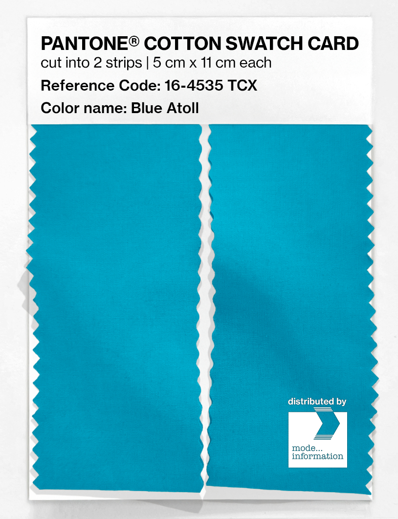 Artikelbild 2 des Artikels “PANTONE® COTTON SWATCH CARD 16-4535 TCX Blue Atoll “
