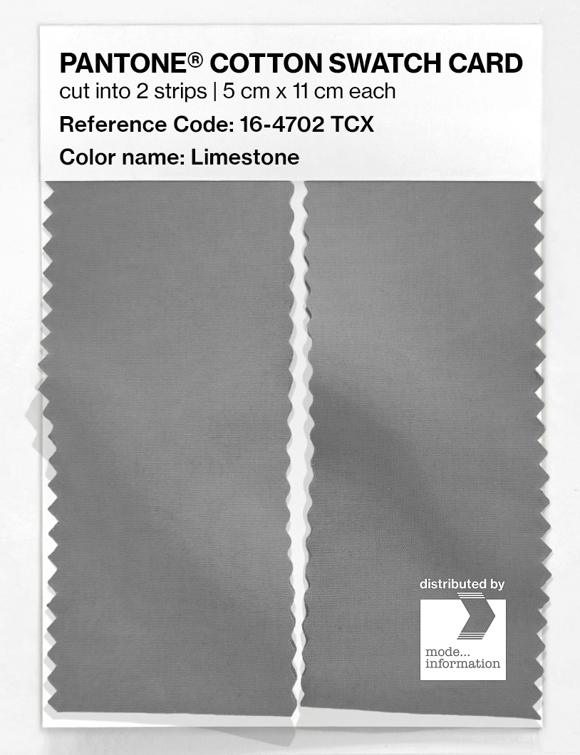 Product image 2 of the product “PANTONE® COTTON SWATCH CARD 16-4702 TCX Limestone ”