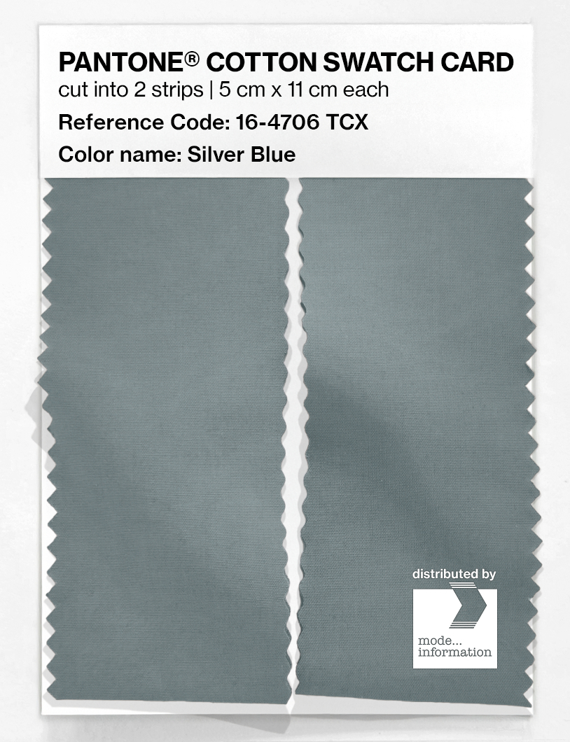 Product image 2 of the product “PANTONE® COTTON SWATCH CARD 16-4706 TCX Silver Blue ”