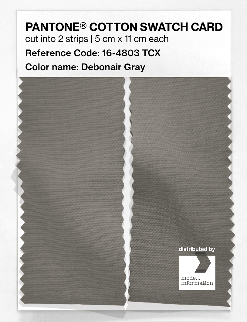 Artikelbild 2 des Artikels “PANTONE® COTTON SWATCH CARD 16-4803 TCX Debonair Gray “