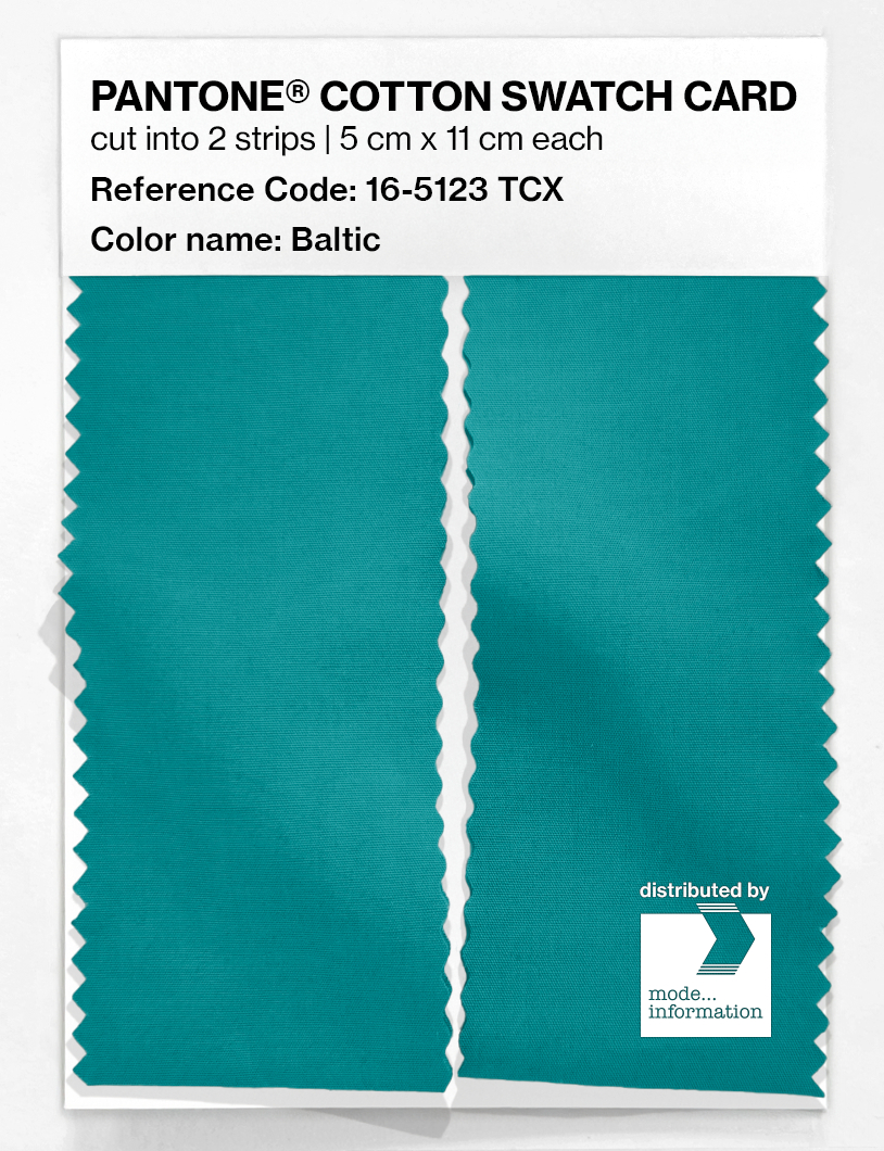 Product image 2 of the product “PANTONE® COTTON SWATCH CARD 16-5123 TCX Baltic ”