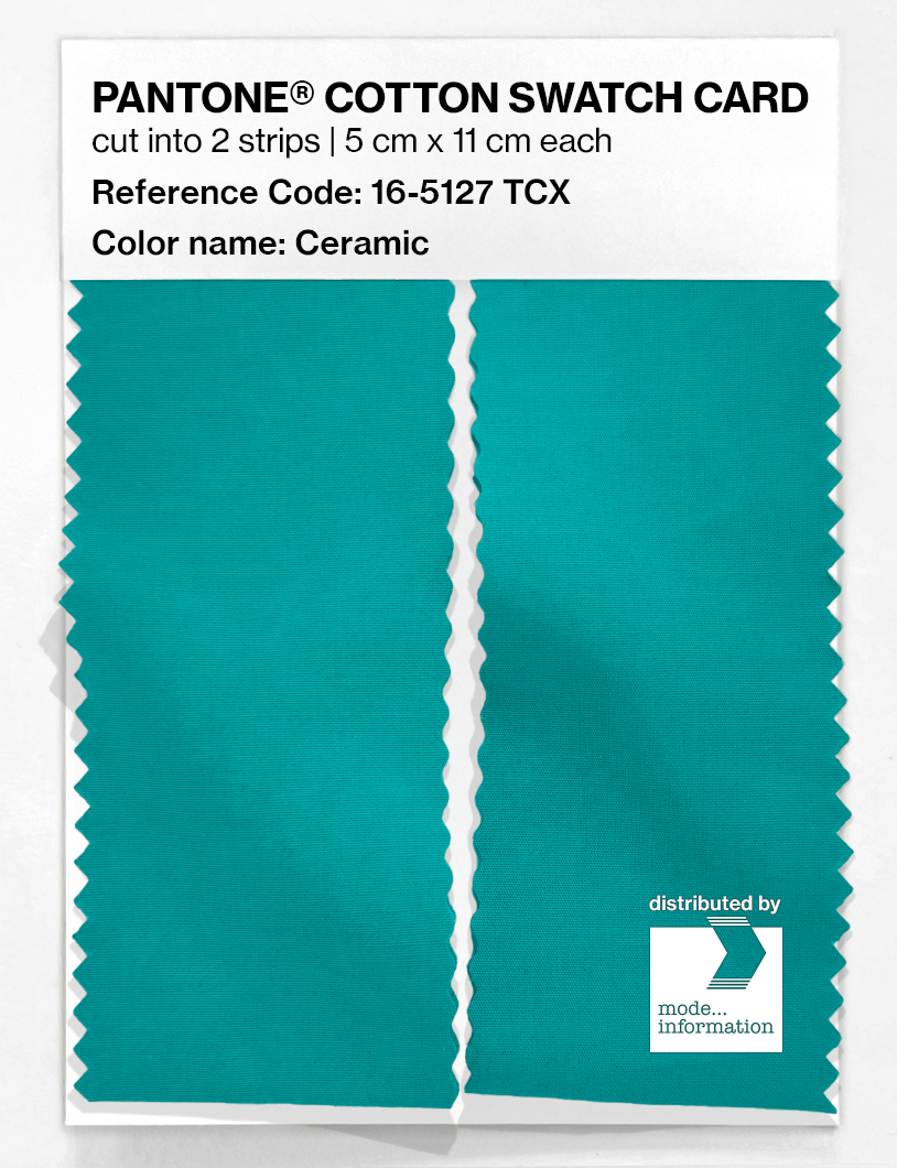 Product image 2 of the product “PANTONE® COTTON SWATCH CARD 16-5127 TCX Ceramic ”
