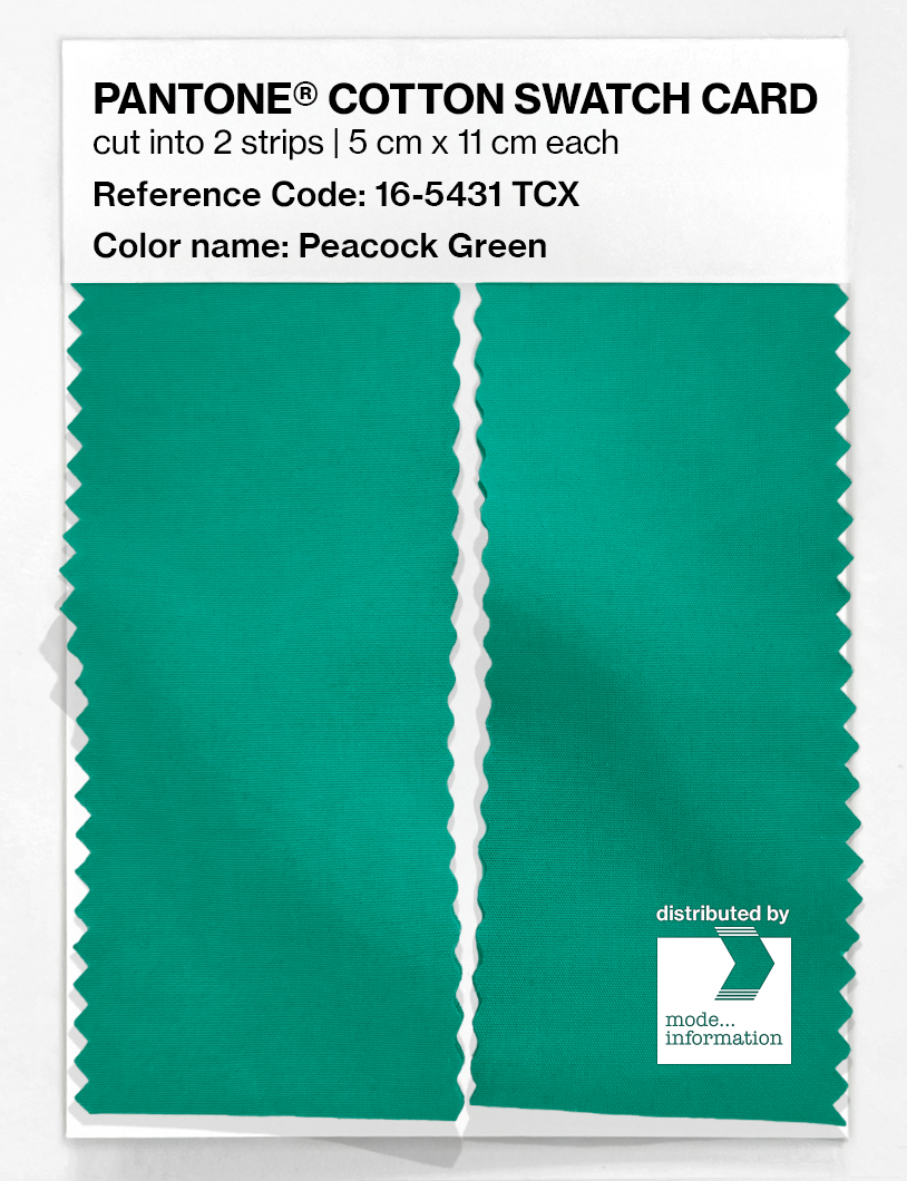 Artikelbild 2 des Artikels “PANTONE® COTTON SWATCH CARD 16-5431 TCX Peacock Green “