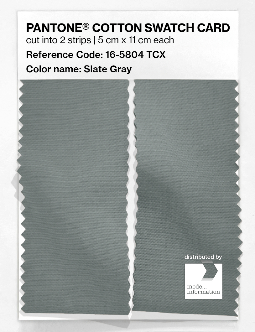 Product image 2 of the product “PANTONE® COTTON SWATCH CARD 16-5804 TCX Slate Gray ”