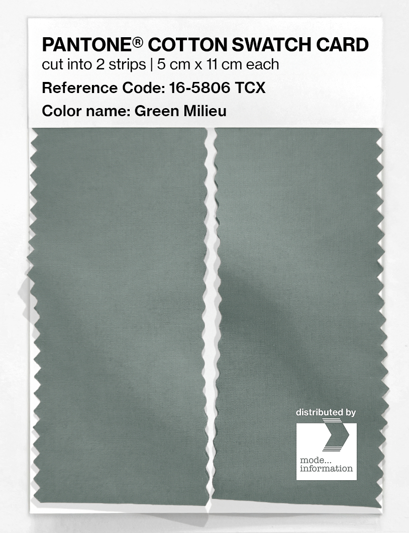 Product image 2 of the product “PANTONE® COTTON SWATCH CARD 16-5806 TCX Green Milieu ”