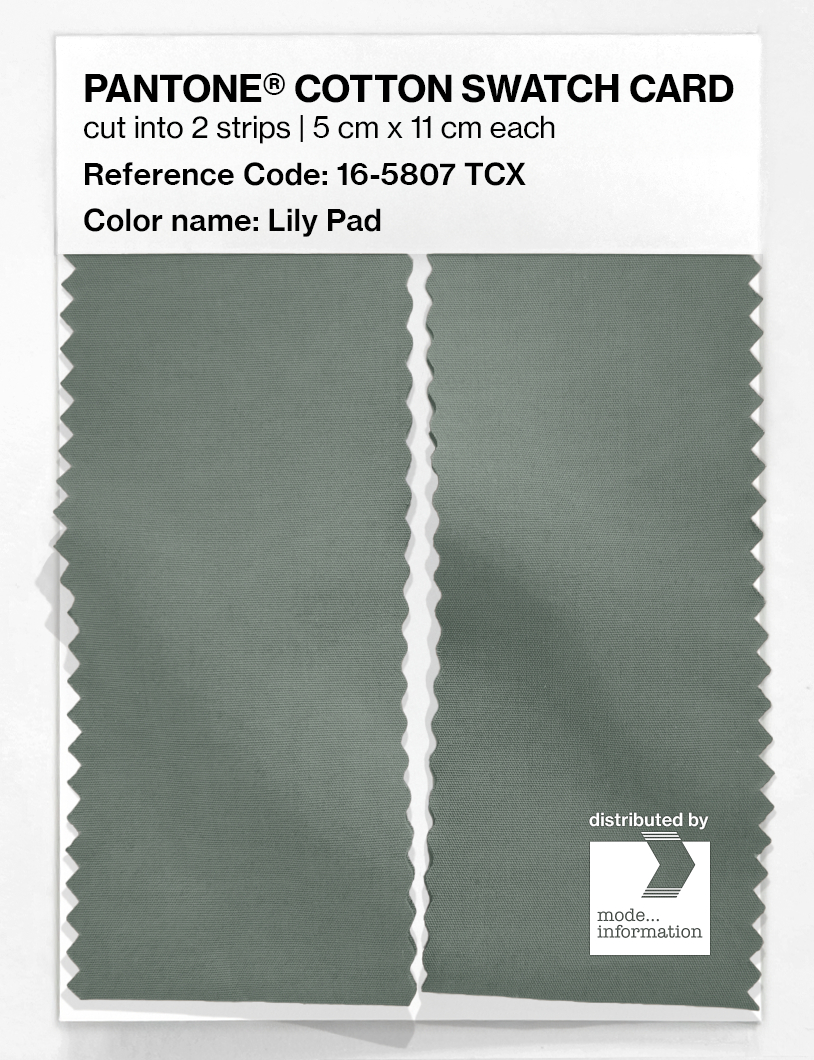 Product image 2 of the product “PANTONE® COTTON SWATCH CARD 16-5807 TCX Lily Pad ”