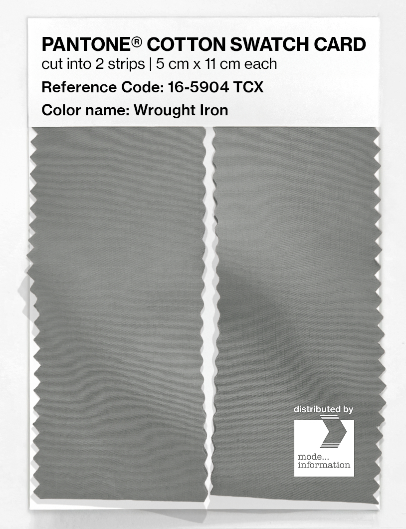 Product image 2 of the product “PANTONE® COTTON SWATCH CARD 16-5904 TCX Wrought Iron ”